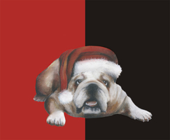 English bulldog Christmas design1