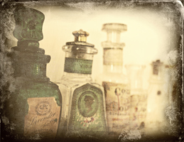 Faded Vintage Perfume Bottles