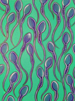 Sperms (blue)