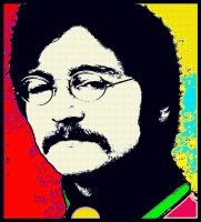 John Lennon-abstract painted