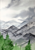 Mountains landscape painting