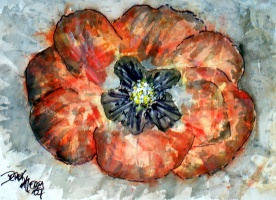 Poppy Flower painting