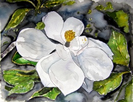 Magnolia Tree Flower Painting