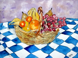 still life fruit basket 2