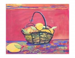 Lemons in Wire Basket