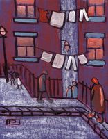 Today's Art Print: Tenement washing lines'