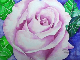 Baby Pink Rose in Watercolor