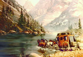STAGECOACH RIVER CROSSING by SHARPE