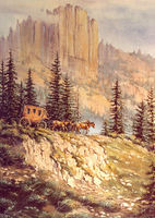 MOUNTAIN STAGECOACH by S.  SHARPE