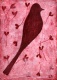 Title: Bird in Scattered Pink