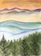 Title: Blue Ridge watercolor landscape art