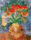 Title: flowers in a clay pot