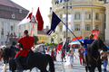 Title: Medieval knights parade in Sibiu