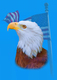 Title: Bald Eagle and American Flag