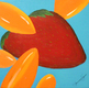 Title: Strawberry with orange and blue