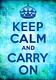 Title: Keep Calm and Carry On Grunge Blue