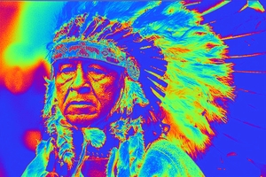 Native American Chief Pop Art