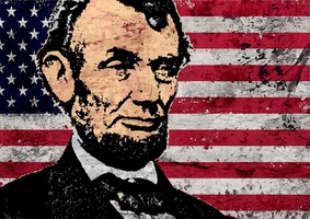 ABRAHAM LINCOLN-OLD GLORY