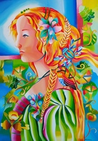 The saleswoman of flowers