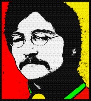 John Lennon-abstract painted colour