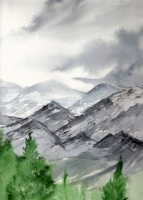 Mountains landscape painting