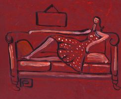 Girl on a settee