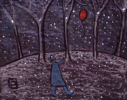 Man chasing a balloon