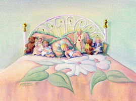 ANGELS on my BED by SHARON SHARPE