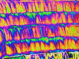 fiery falls abstract