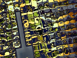 golden reflection on a wall