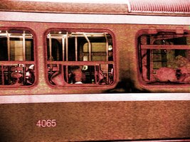 rusty streetcar abstract