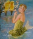 Title: mermaid and bird lovers