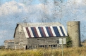 Title: Red, White, Blue Iowa Barn